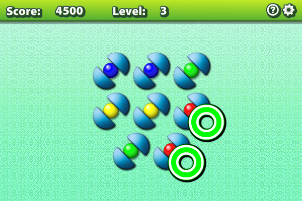 Play with colorful balls in the third round o